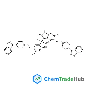 5,5'-Bis(2-(4-(benzo(d)isothiazol-3-yl)piperazin-1-yl)ethyl)-6,6'-dichloro-3-hydroxy-(3,3'-biindoline)-2,2'-dione