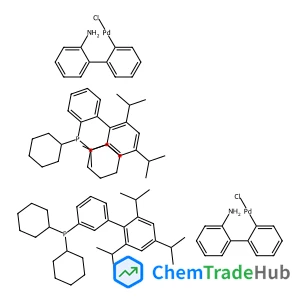 [2-(2-aminophenyl)phenyl]-chloro-palladium;dicyclohexyl-[2-(2,4,6-triisopropylphenyl)phenyl]phosphane;dicyclohexyl-[3-(2,4,6-triisopropylphenyl)phenyl]phosphane