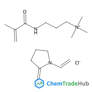 3-(Methacryloylamino)-N,N,N-trimethyl-1-propanaminium chloride - 1-vinyl-2-pyrrolidinone (1:1:1)
