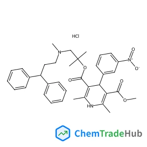 3,5-Pyridinedicarboxylic acid, 1,4-dihydro-2,6-dimethyl-4-(3-nitrophenyl)-, 3-[2-[(3,3-diphenylpropyl)methylamino]-1,1-dimethylethyl] 5-methyl ester, hydrochloride (1:1)
