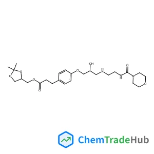 [(4S)-2,2-Dimethyl-1,3-dioxolan-4-yl]methyl 3-{4-[(2S)-2-hydroxy-3-({2-[(4-morpholinylcarbonyl)amino]ethyl}amino)propoxy]phenyl}propanoate