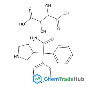 (2R,3R)-2,3-Dihydroxysuccinic acid - 2,2-diphenyl-2-[(3S)-3-pyrrolidinyl]acetamide (1:1)