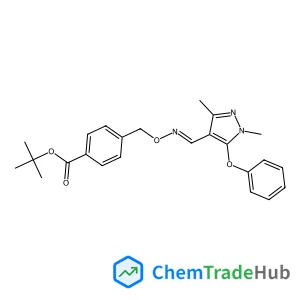 2-Methyl-2-propanyl 4-[({(E)-[(1,3-dimethyl-5-phenoxy-1H-pyrazol-4-yl)methylene]amino}oxy)methyl]benzoate