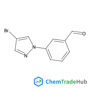 3-(4-Bromo-1H-pyrazol-1-yl)benzaldehyde structure 3-(4-Bromo-1H-pyrazol-1-yl)benzaldehyde structure