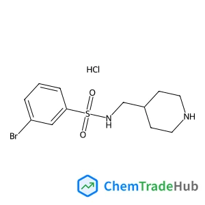 3-Bromo-N-(4-piperidinylmethyl)benzenesulfonamide hydrochloride (1:1) structure 3-Bromo-N-(4-piperidinylmethyl)benzenesulfonamide hydrochloride (1:1) structure