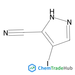4-Iodo-1H-pyrazole-5-carbonitrile structure