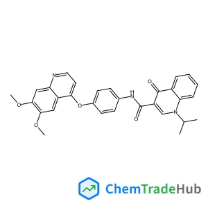 N-[4-[(6,7-dimethoxy-4-quinolyl)oxy]phenyl]-1-isopropyl-4-oxo-quinoline-3-carboxamide