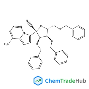 (2R,3R,4R,5R)-2-(4-Aminopyrrolo[2,1-f][1,2,4]triazin-7-yl)-3,4-bis(benzyloxy)-5-[(benzyloxy)methyl]tetrahydro-2-furancarbonitrile (non-preferred name)