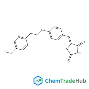 (5E)-5-{4-[2-(5-Ethyl-2-pyridinyl)ethoxy]benzylidene}-1,3-thiazolidine-2,4-dione