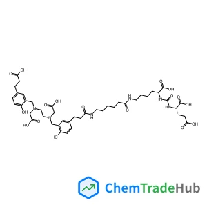 N-({(1S)-1-Carboxy-5-[(6-{[3-(3-{[(2-{[5-(2-carboxyethyl)-2-hydroxybenzyl](carboxymethyl)amino}ethyl)(carboxymethyl)amino]methyl}-4-hydroxyphenyl)propanoyl]amino}hexanoyl)amino]pentyl}carbamoyl)-L-glu
tamic acid