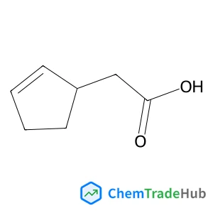 2-Cyclopenten-1-ylacetic acid structure 2-Cyclopenten-1-ylacetic acid structure
