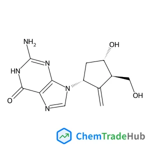 2-Amino-9-[(1R,3R,4S)-4-hydroxy-3-(hydroxymethyl)-2-methylenecyclopentyl]-1,9-dihydro-6H-purin-6-one