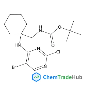 tert-Butyl ((1-((5-bromo-2-chloropyrimidin-4-yl)amino)cyclohexyl)methyl)carbamate