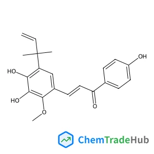 2-Propen-1-one, 3-[5-(1,1-dimethyl-2-propen-1-yl)-3,4-dihydroxy-2-methoxyphenyl]-1-(4-hydroxyphenyl)-, (2E)-
