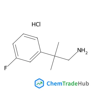 2-(3-Fluorophenyl)-2-methylpropan-1-amine hydrochloride structure