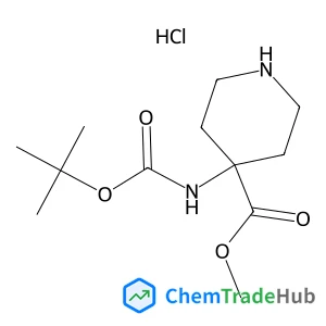 Methyl 4-((tert-butoxycarbonyl)amino)piperidine-4-carboxylate hydrochloride structure Methyl 4-((tert-butoxycarbonyl)amino)piperidine-4-carboxylate hydrochloride structure