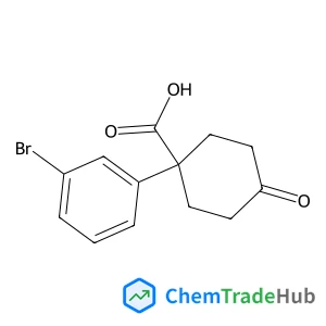 1-(3-Bromophenyl)-4-oxocyclohexanecarboxylic acid structure 1-(3-Bromophenyl)-4-oxocyclohexanecarboxylic acid structure