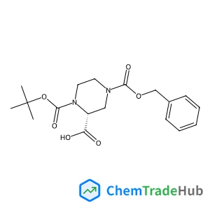 (2R)-4-[(Benzyloxy)carbonyl]-1-{[(2-methyl-2-propanyl)oxy]carbonyl}-2-piperazinecarboxylic acid