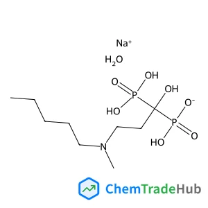 Sodium hydrogen {1-hydroxy-3-[methyl(pentyl)amino]-1-phosphonopropyl}phosphonate hydrate (1:1:1)