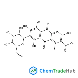 Aluminium calcium (1S)-1,5-anhydro-1-(7-carboxylato-8-methyl-1,3,4,6-tetraoxido-9,10-dioxo-9,10-dihydro-2-anthracenyl)-D-glucitol (1:1:1)