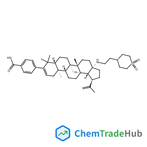 4-[(1R,3aS,5aR,5bR,7aR,11aS,11bR,13aR,13bR)-3a-{[2-(1,1-Dioxido-4-thiomorpholinyl)ethyl]amino}-1-isopropenyl-5a,5b,8,8,11a-pentamethyl-2,3,3a,4,5,5a,5b,6,7,7a,8,11,11a,11b,12,13,13a,13b-octadecahydro-
1H-cyclopenta[a]chrysen-9-yl]benzoic acid