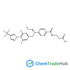 N-{4-[(1S)-1-{3,5-Dimethyl-4-[4-(trifluoromethyl)-1H-pyrazol-1-yl]phenoxy}butyl]benzoyl}-beta-alanine
