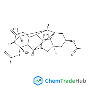 (2alpha,11alpha,13R)-11,14-Dihydroxyhetisan-2,13-diyl diacetate structure
