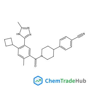 4-{1-[4-Cyclobutyl-2-methyl-5-(5-methyl-4H-1,2,4-triazol-3-yl)benzoyl]-4-piperidinyl}benzonitrile