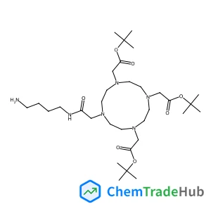 Tris(2-methyl-2-propanyl) 2,2',2''-(10-{2-[(4-aminobutyl)amino]-2-oxoethyl}-1,4,7,10-tetraazacyclododecane-1,4,7-triyl)triacetate