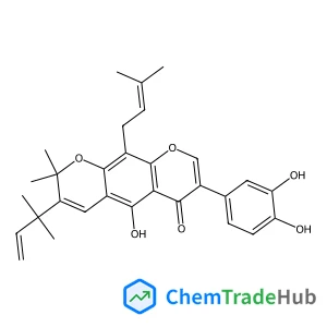 7-(3,4-Dihydroxyphenyl)-5-hydroxy-2,2-dimethyl-3-(2-methyl-3-buten-2-yl)-10-(3-methyl-2-buten-1-yl)-2H,6H-pyrano[3,2-g]chromen-6-one