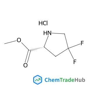 Methyl 4,4-difluoro-D-prolinate hydrochloride (1:1) structure Methyl 4,4-difluoro-D-prolinate hydrochloride (1:1) structure