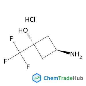 cis-3-Amino-1-(trifluoromethyl)cyclobutanol hydrochloride (1:1) structure