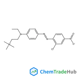 2-[{4-[(E)-(2-Chloro-4-nitrophenyl)diazenyl]phenyl}(ethyl)amino]-N,N,N-trimethylethanaminium structure