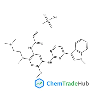 N-(2-{[2-(Dimethylamino)ethyl](methyl)amino}-4-methoxy-5-{[4-(1-methyl-1H-indol-3-yl)-2-pyrimidinyl]amino}phenyl)acrylamide methanesulfonate (1:1)