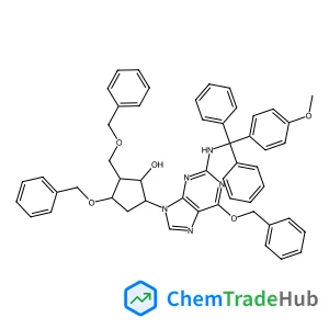Cyclopentanol, 5-[2-[[(4-methoxyphenyl)diphenylmethyl]amino]-6-(phenylmethoxy)-9H-purin-9-yl]-3-(phenylmethoxy)-2-[(phenylmethoxy)methyl]-, (1S,2S,3S,5S)-