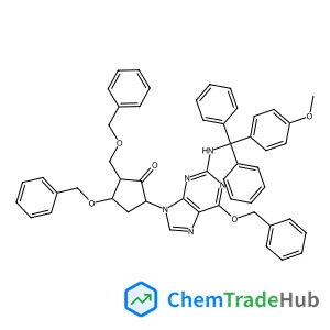(2R,3S,5S)-3-(Benzyloxy)-5-[6-(benzyloxy)-2-{[(4-methoxyphenyl)(diphenyl)methyl]amino}-9H-purin-9-yl]-2-[(benzyloxy)methyl]cyclopentanone