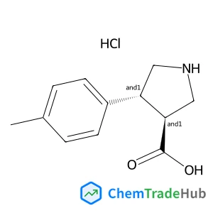 (3R,4S)-4-(4-Methylphenyl)-3-pyrrolidinecarboxylic acid hydrochloride (1:1)