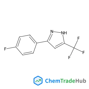 3-(4-fluorophenyl)-5-(trifluoromethyl)-1H-pyrazole structure 3-(4-fluorophenyl)-5-(trifluoromethyl)-1H-pyrazole structure