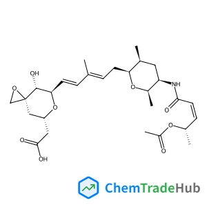 [(3R,5S,7R,8R)-7-{(1E,3E)-5-[(2S,3S,5R,6R)-5-{[(2Z,4S)-4-Acetoxy-2-pentenoyl]amino}-3,6-dimethyltetrahydro-2H-pyran-2-yl]-3-methyl-1,3-pentadien-1-yl}-8-hydroxy-1,6-dioxaspiro[2.5]oct-5-yl]acetic acid