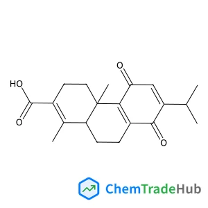(4aS,10aS)-7-Isopropyl-1,4a-dimethyl-5,8-dioxo-3,4,4a,5,8,9,10,10a-octahydro-2-phenanthrenecarboxylic acid structure