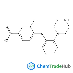 3-Methyl-4-{[2-(1-piperazinyl)phenyl]sulfanyl}benzoic acid