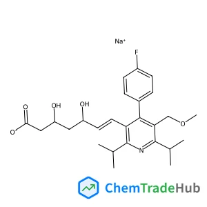 Sodium (3R,5S,6E)-7-[4-(4-fluorophenyl)-2,6-diisopropyl-5-(methoxymethyl)-3-pyridinyl]-3,5-dihydroxy-6-heptenoate