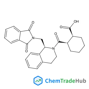 (1S,2R)-2-{[(1S)-1-[(1,3-Dioxo-1,3-dihydro-2H-isoindol-2-yl)methyl]-3,4-dihydro-2(1H)-isoquinolinyl]carbonyl}cyclohexanecarboxylic acid