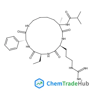 N-[(3R,6S,9S,12R)-9-(3-Carbamimidamidopropyl)-6-ethyl-12-methyl-2,5,8,11-tetraoxo-3-phenyl-1,4,7,10-tetraazacyclohexadecan-12-yl]-2-methylpropanamide