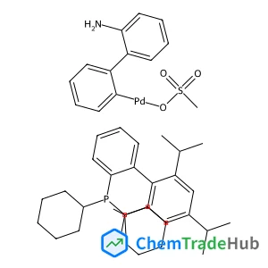 (2'-Amino-2-biphenylyl)(methanesulfonato-kappaO)palladium - dicyclohexyl(2',4',6'-triisopropyl-2-biphenylyl)phosphine (1:1) (2'-Amino-2-biphenylyl)(methanesulfonato-kappaO)palladium - dicyclohexyl(2',4',6'-triisopropyl-2-biphenylyl)phosphine (1:1)