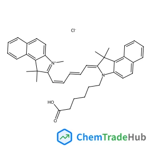 6-{(2Z)-2-[(2E,4E)-5-(3-Ethyl-1,1-dimethyl-1H-benzo[e]indolium-2-yl)-2,4-pentadien-1-ylidene]-1,1-dimethyl-1,2-dihydro-3H-benzo[e]indol-3-yl}hexanoate