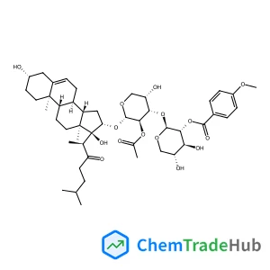 (3beta,16beta)-3,17-Dihydroxy-22-oxocholest-5-en-16-yl 2-O-acetyl-3-O-[2-O-(4-methoxybenzoyl)-beta-D-xylopyranosyl]-alpha-L-arabinopyranoside