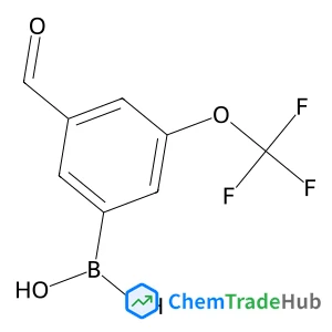 [3-Formyl-5-(trifluoromethoxy)phenyl]boronic acid structure