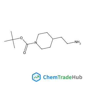 2-Methyl-2-propanyl 4-(2-aminoethyl)-1-piperidinecarboxylate structure 2-Methyl-2-propanyl 4-(2-aminoethyl)-1-piperidinecarboxylate structure