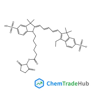 2-[(1E,3E,5Z)-5-(1-{6-[(2,5-Dioxo-1-pyrrolidinyl)oxy]-6-oxohexyl}-3,3-dimethyl-5-sulfo-1,3-dihydro-2H-indol-2-ylidene)-1,3-pentadien-1-yl]-1-ethyl-3,3-dimethyl-3H-indolium-5-sulfonate
